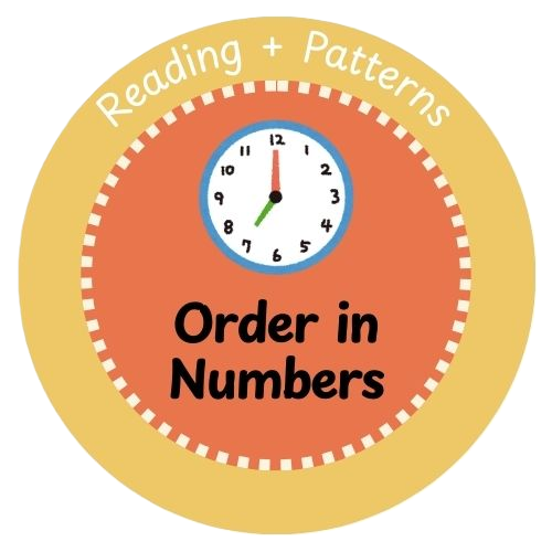 Reading and Patterns Order in Numbers Badge