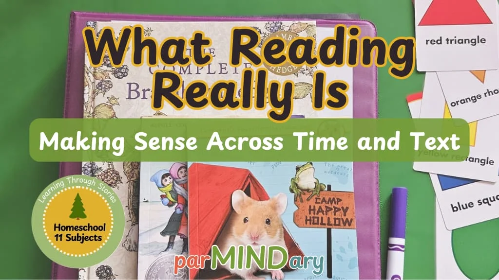 Notebook, books and flashcards for Homeschool Reading