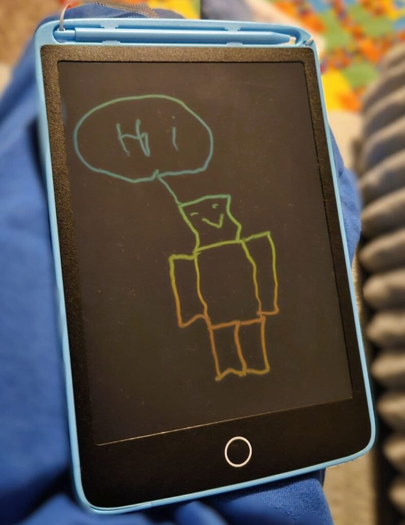 Writing Tablet Drawing and Text