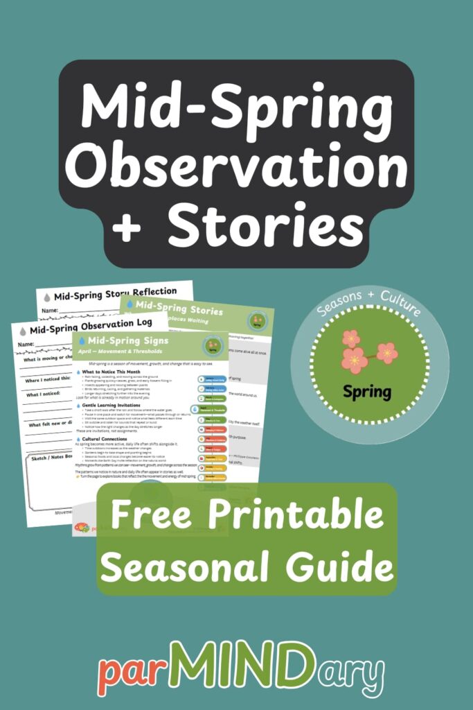 Mid-Spring Observation and Story Printable Pin