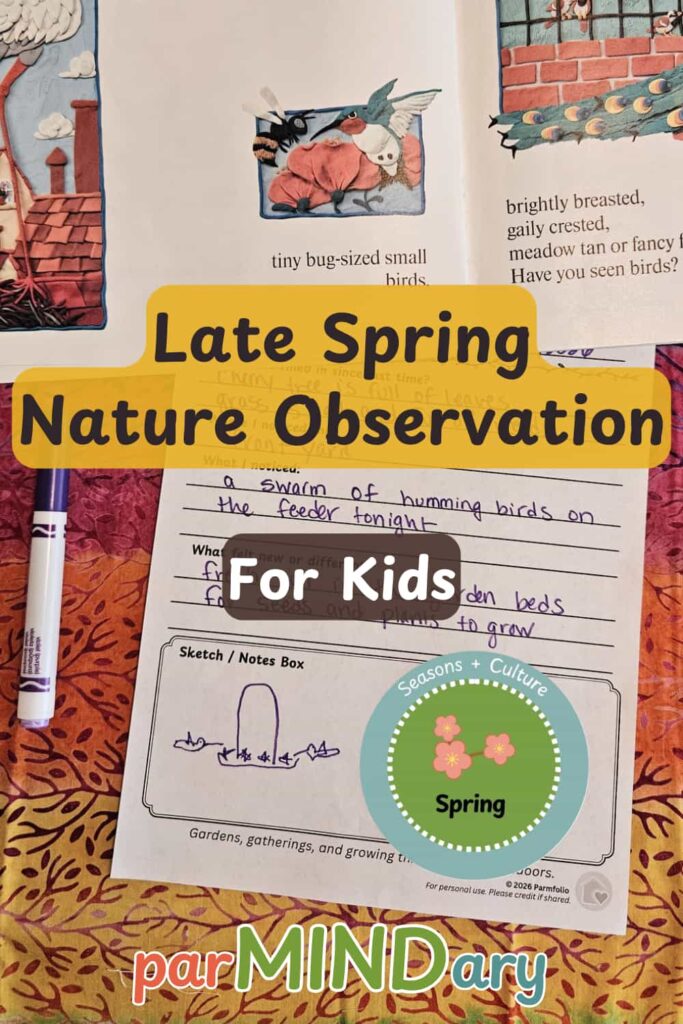Late Spring Nature Observation Log Pin