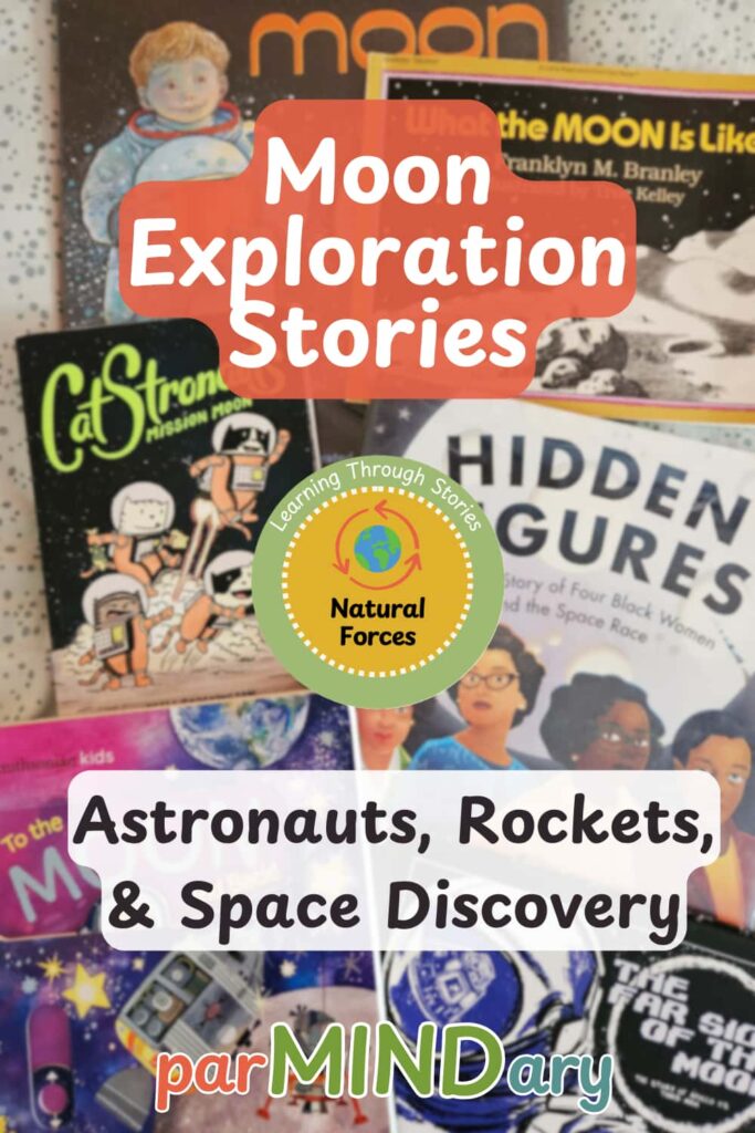 Moon Exploration Stories Astronauts Rockets and Space Discovery Pin